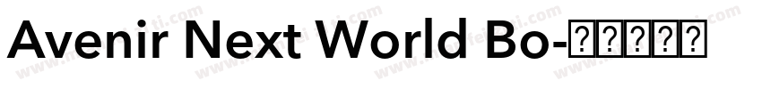 Avenir Next World Bo字体转换